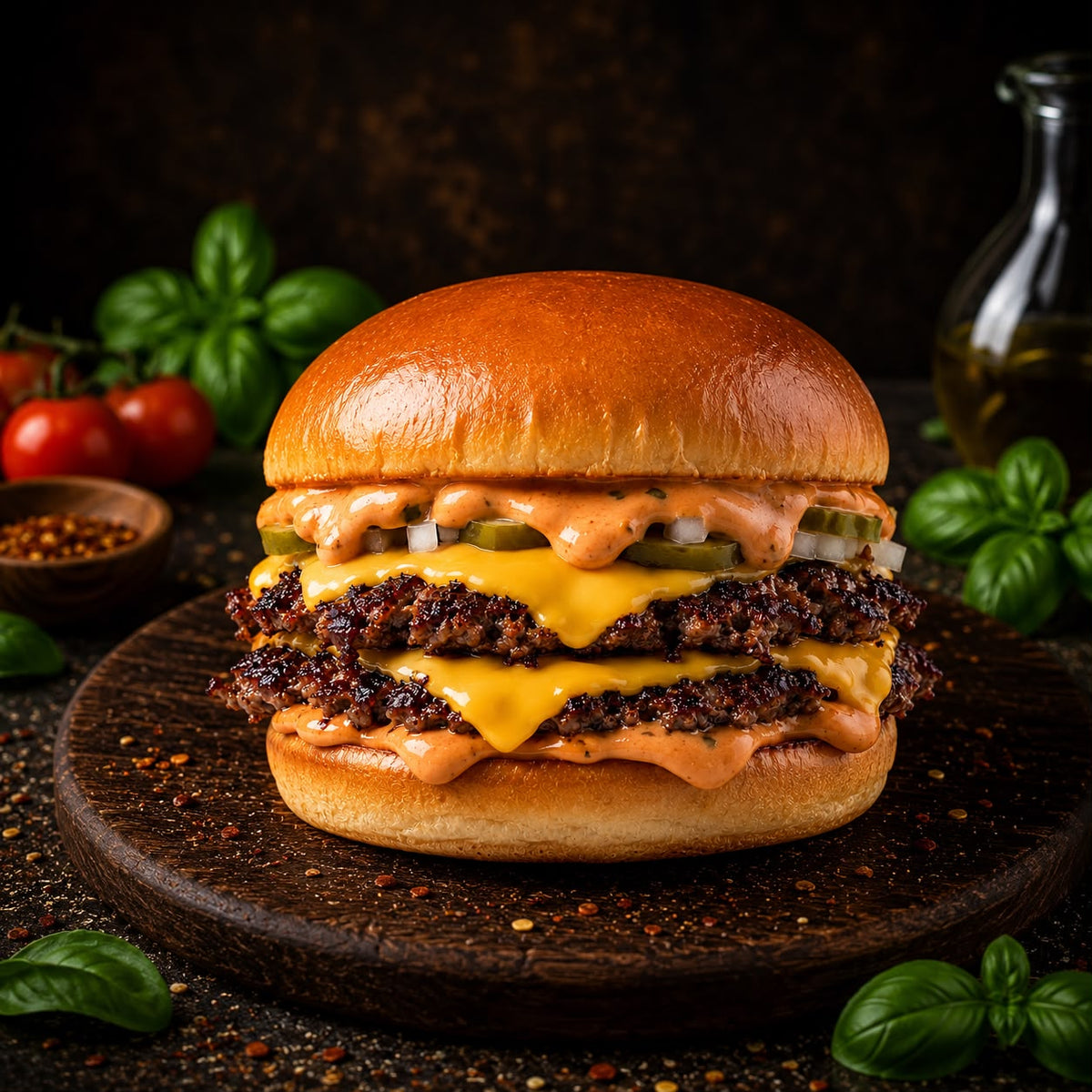 Smash buff burger