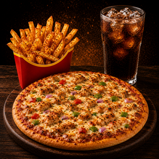 Chicken Pizza+ Fries + Cold Drink