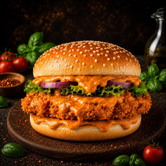 Chicken tandoori zinger burger