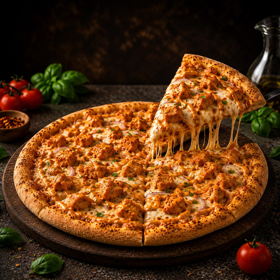 Chicken makhni pizza