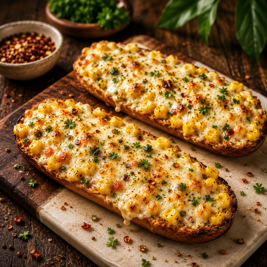 sweet corn garlic bread